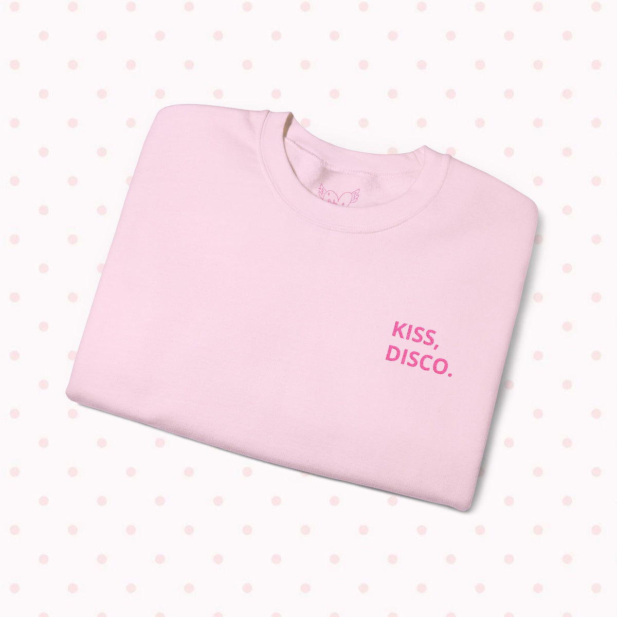 DISCO Heavy Blend™ Pink/Blue Embroidered Crewneck
