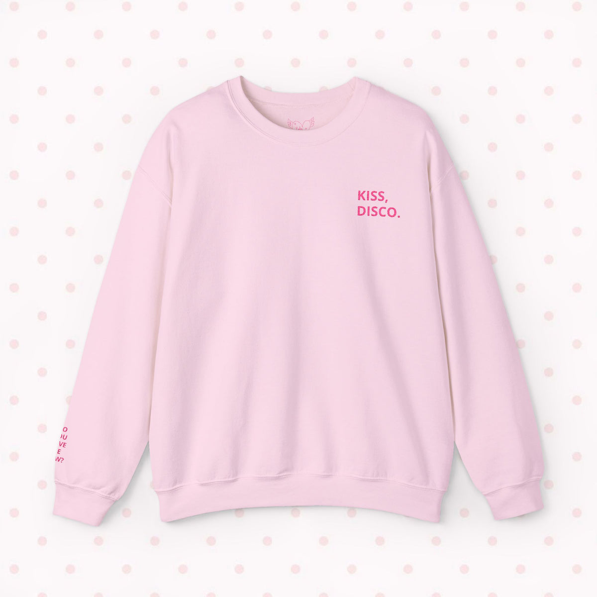 DISCO Heavy Blend™ Pink/Blue Embroidered Crewneck