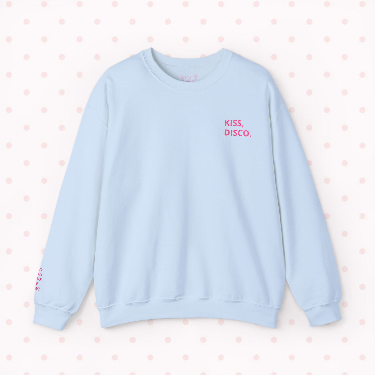 DISCO Heavy Blend™ Pink/Blue Embroidered Crewneck