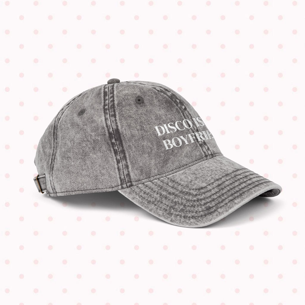 Disco Is My BF Embroidered Cap